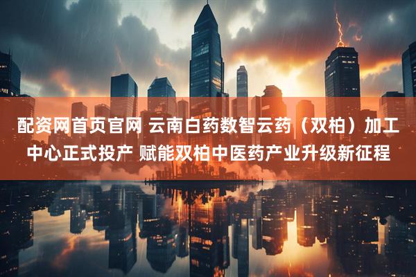 配资网首页官网 云南白药数智云药（双柏）加工中心正式投产 赋能双柏中医药产业升级新征程